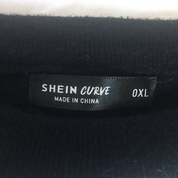 Shein Curve Navy Argyle Diamond Design Sweater Jumper Size 0XL - Picture 5 of 8